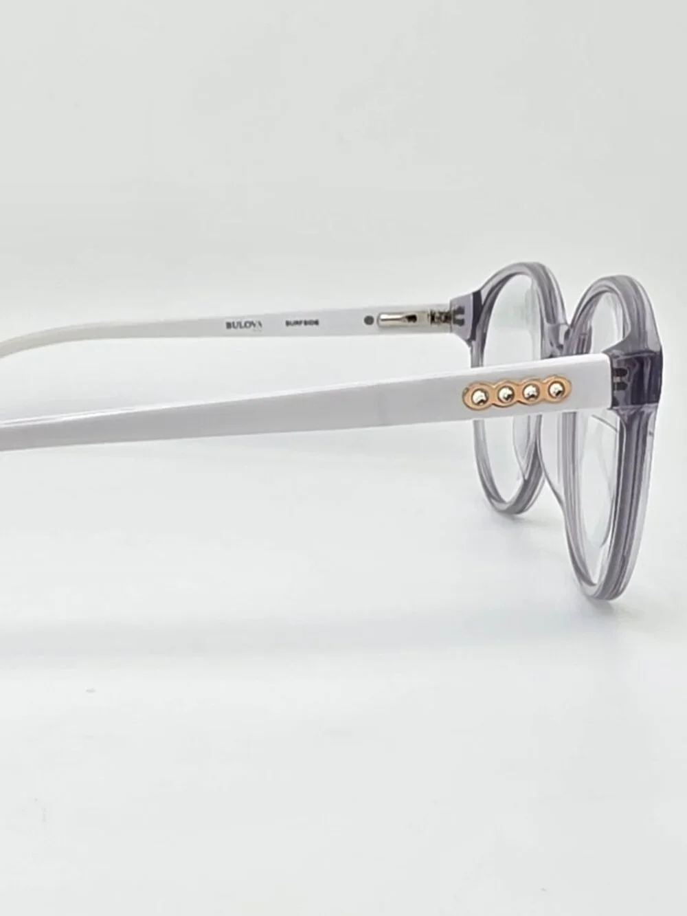 Bulova Surfside Crystal Clear White Eyeglasses Frame w/ Flexhinge and Case 51mm